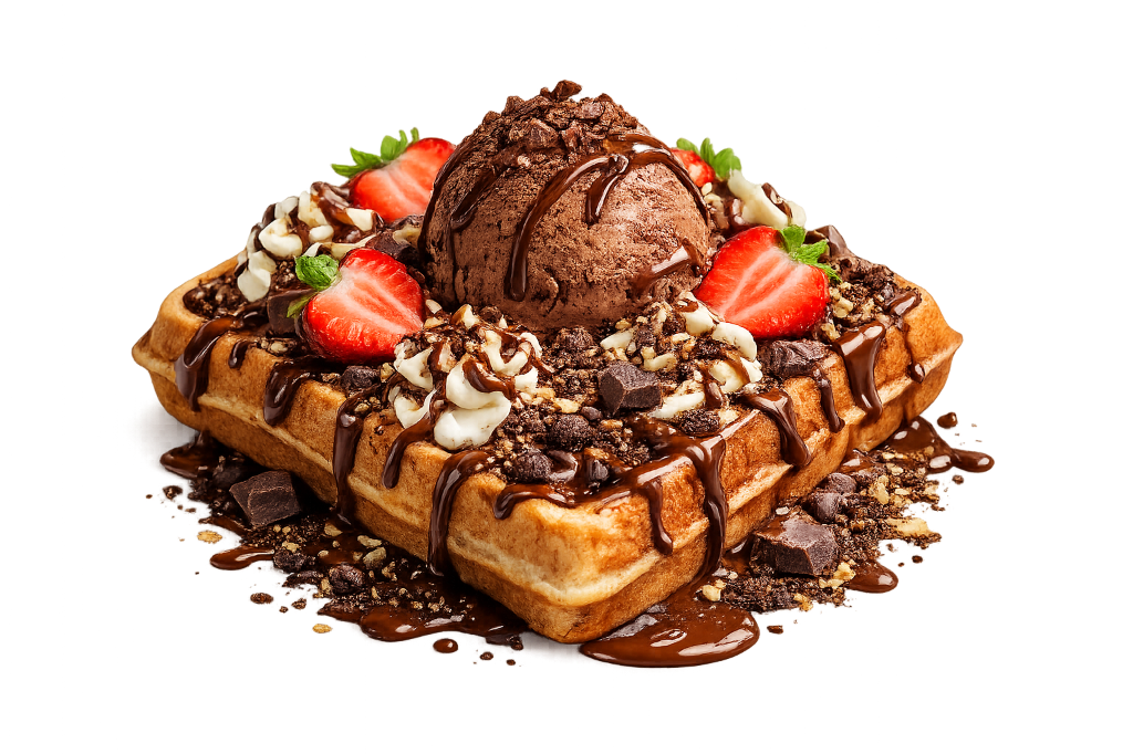 Çikolatalı Meyveli Waffle